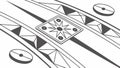 Geometric tile pattern decorative design element vector design Generative AI Royalty Free Stock Photo