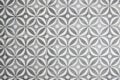 Geometric Tile Pattern With Interlocking Circles and Petal Motifs, Monochrome Decorative Background Texture. Royalty Free Stock Photo