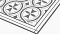 Geometric tile square pattern, symmetrical background vector, decorative surface vector design Generative AI Royalty Free Stock Photo