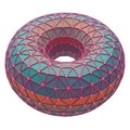 Geometric Torus on White Background Royalty Free Stock Photo