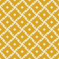 Geometric traditional ethnic pattern. Tribal yellow mustard square shapes