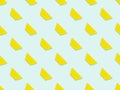 Geometric trapezoid yellow seamless pattern. Trendy background with geometric figures