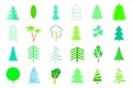 Trees and christmas trees Royalty Free Stock Photo