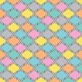 Geometric trellis pattern. Vivid color seamless background. Screen print vector texture. Website textured pattern