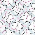 Geometric trend seamless pattern with bones for fashion design. Royalty Free Stock Photo
