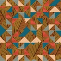 Retro autumn design seamless pattern