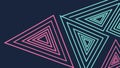 Geometric triangle outlines, abstract shapes and modern pattern vector design Generative AI Royalty Free Stock Photo