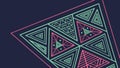 Geometric triangle pattern, abstract design, modern background, triangular texture vector design Generative AI Royalty Free Stock Photo