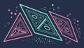 Geometric triangle pattern, abstract design, modern background vector design Generative AI Royalty Free Stock Photo