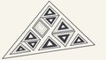 Geometric Triangle Pattern, Abstract Modern Design, vector design Generative AI Royalty Free Stock Photo