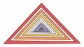 Geometric triangle pattern with concentric layers, abstract design vector design Generative AI Royalty Free Stock Photo