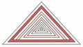 Geometric triangle pattern with concentric lines creating depth vector design Generative AI Royalty Free Stock Photo