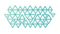 Geometric Triangle Pattern Gradient Blue Green Vector Design Generative AI Royalty Free Stock Photo