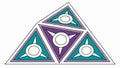 Geometric Triangle Pattern with Multiple Smaller Triangles, vector design Generative AI Royalty Free Stock Photo