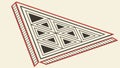 Geometric Triangle Pattern with Ornate Line Art, vector design Generative AI Royalty Free Stock Photo