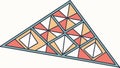 Geometric triangle pattern in a retro color scheme, vector design Generative AI Royalty Free Stock Photo