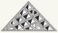 Geometric Triangle Pyramid, Abstract Multifaceted Design, vector design Generative AI Royalty Free Stock Photo