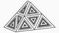 Geometric triangle pyramid pattern element vector abstract design graphic vector design Generative AI Royalty Free Stock Photo