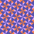 Geometric triangle seamless pattern in purple, pink and orange colors Royalty Free Stock Photo