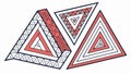 Geometric triangle shapes pattern, abstract and modern design element vector design Generative AI Royalty Free Stock Photo