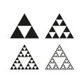 Geometric triangle symbol. Sierpinski triangle