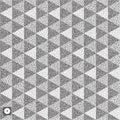 Geometric triangles background. Mosaic. Black and white grainy design. Stippling effect. Vector illustration. Pointillism pattern