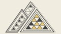 Geometric triangles pattern, decorative and abstract design art. vector design Generative AI Royalty Free Stock Photo