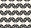 Triangles seamless pattern. Vector abstract black and white geometric texture Royalty Free Stock Photo