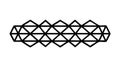 Geometric Triangular Band Pattern, Structured Design Element, vector design Generative AI Royalty Free Stock Photo