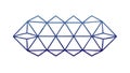 Geometric Triangular and Hexagonal Interlocking Pattern, vector design Generative AI Royalty Free Stock Photo