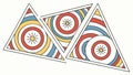Geometric triangular pattern with circles abstract design vector design Generative AI Royalty Free Stock Photo