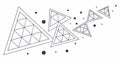Geometric triangular pattern line art. Abstract modern background design vector. vector design Generative AI Royalty Free Stock Photo