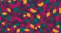 Geometric triangular pattern in purple pink teal and yellow colors for background Royalty Free Stock Photo