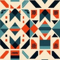 Geometric Triangular Pattern In Red, Blue, And Green