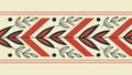 Geometric Tribal Border Pattern Vector, vector design Generative AI Royalty Free Stock Photo