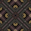 Geometric tribal ethnic colorful seamless pattern. Ornamental greek style background. Vector repeat backdrop. Abstract Royalty Free Stock Photo