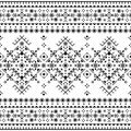 Geometric tribal or neotribal line art vector seamless pattern, textile or fabric print design set inspired by old Icelandic Nordi Royalty Free Stock Photo