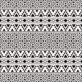 Geometric Tribal pattern vector black white color