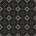 Geometric tribal pattern vector in dark grey. Seamless ethnic aztec culture motif.