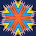 Geometric tribal round mandala pattern. Colorful vector patterned background. Ethnic kaleidoskope backdrop.ilustration