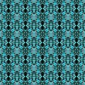 Geometric Tribal Texture. Teal, Green, Mint Bed Royalty Free Stock Photo