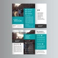 Geometric Trifold Business Brochure template Royalty Free Stock Photo