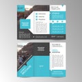 Geometric Trifold Business Brochure template Royalty Free Stock Photo
