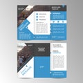 Geometric Trifold Business Brochure template Royalty Free Stock Photo