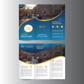 Geometric Trifold Business Brochure template Royalty Free Stock Photo