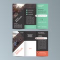 Geometric Trifold Business Brochure template Royalty Free Stock Photo