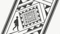 Geometric tunnel pattern, perspective view with repeating shapes and depth vector design Generative AI Royalty Free Stock Photo