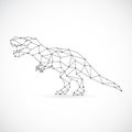 Geometric Tyrannosaurus silhouette.