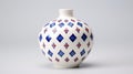 Colorful Diamond And Porcelain Vase With Symmetrical Design