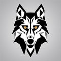 Geometric Vector Head Wolf Art